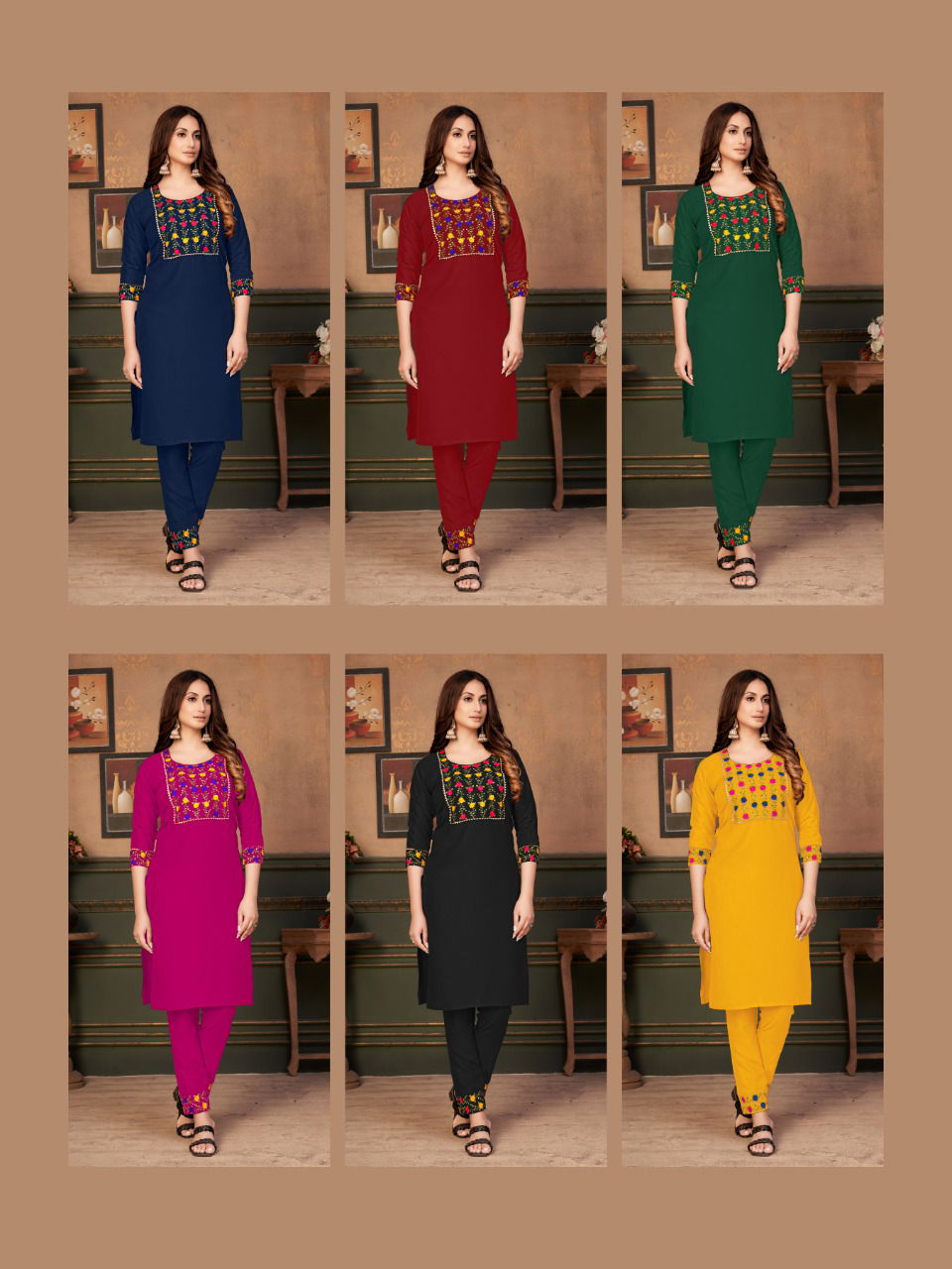Vff Rim Zim Cotton Embroidery Casual Daily Wear Kurti Collection